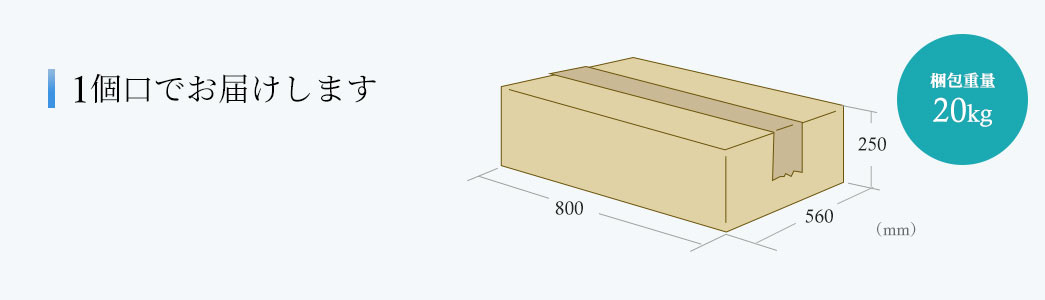 1個口でお届けします