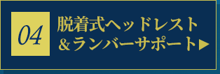 脱着式ヘッドレスト＆ランバーサポート