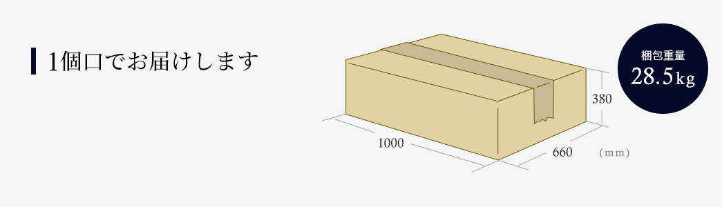 1個口でお届けします