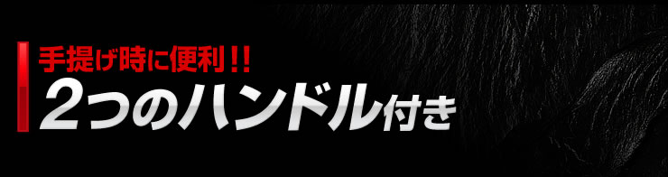 手提げ時に便利　2つのハンドル付き