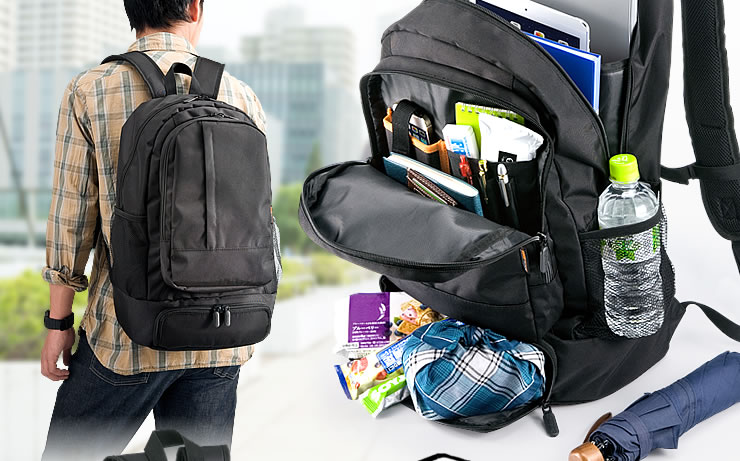 2層式リュック Pc タブレット収納 靴 機器収納対応 バックパック Ez2 Bag078 激安通販のイーサプライ