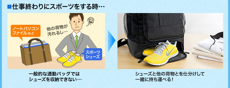 仕事終わりにスポーツをする時