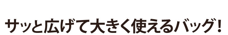 サッと広げて使えるバッグ