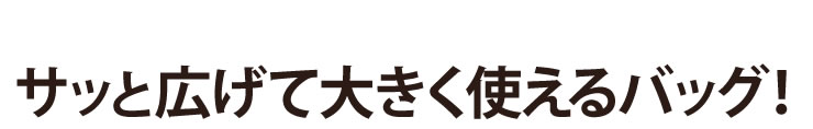 サッと広げて使えるバッグ