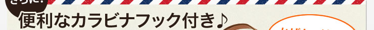 便利なカラビナフック付き