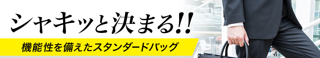 シャキッと決まる 機能性を備えたスタンダードバッグ