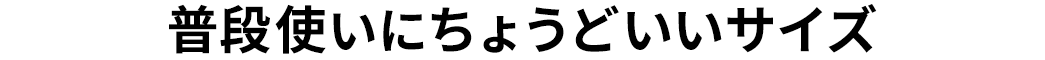 普段使いにちょうどいいサイズ