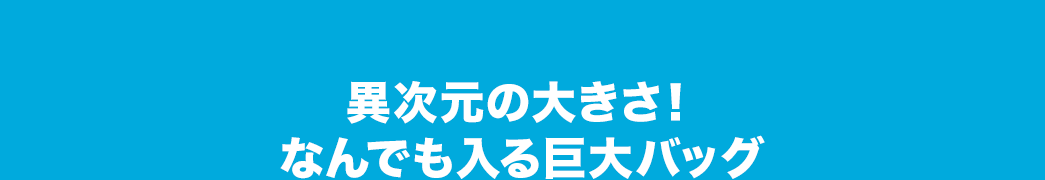 異次元の大きさ なんでも入る巨大バッグ