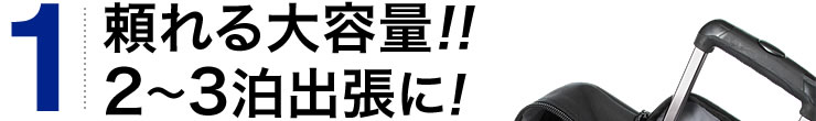 頼れる大容量 2〜3泊出張に