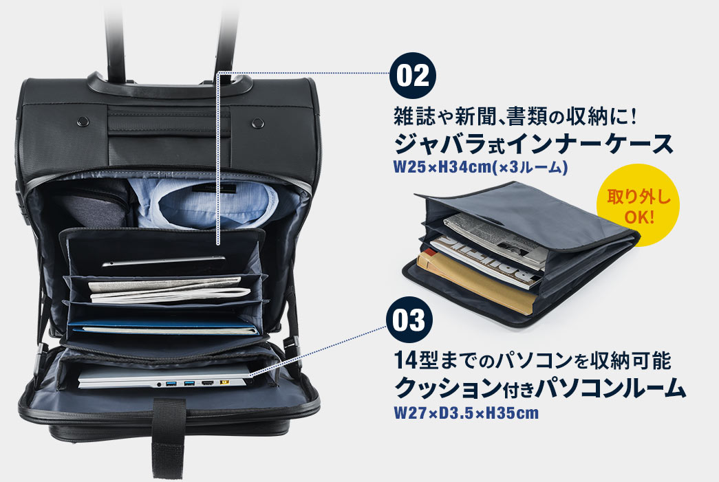 雑誌や新聞、書類の収納に