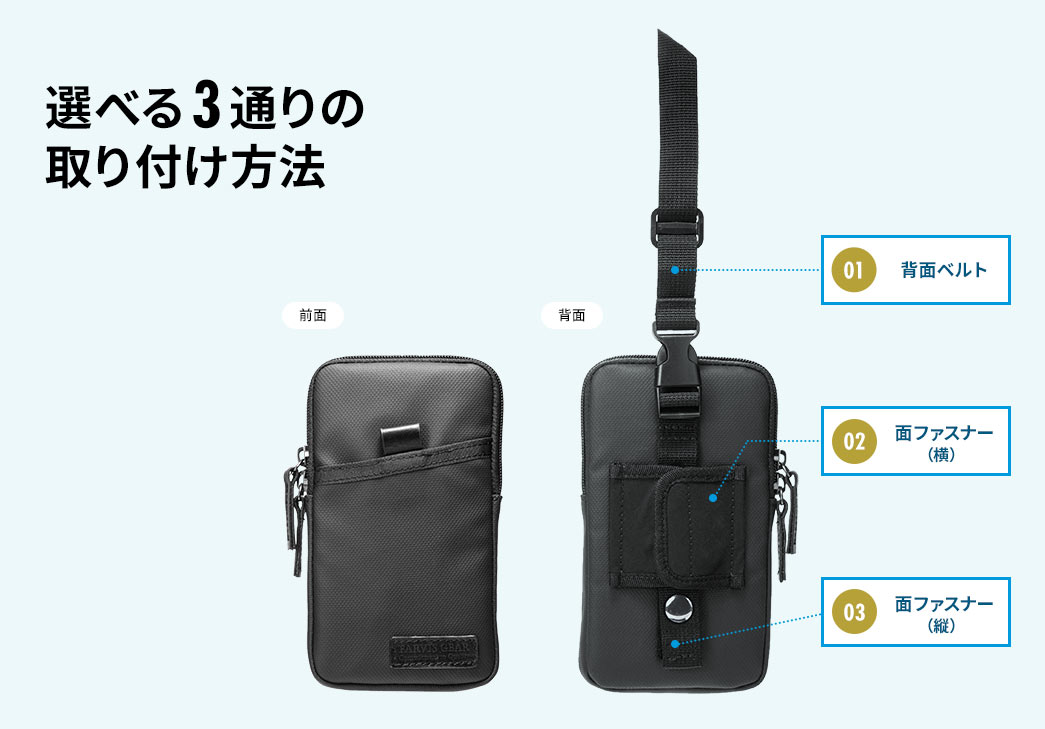 選べる3通りの取り付け方法