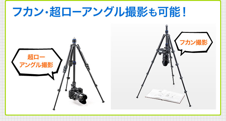 フカン・超ローアングル撮影も可能