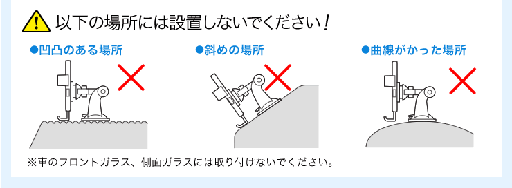 以下の場所には設置しないでください