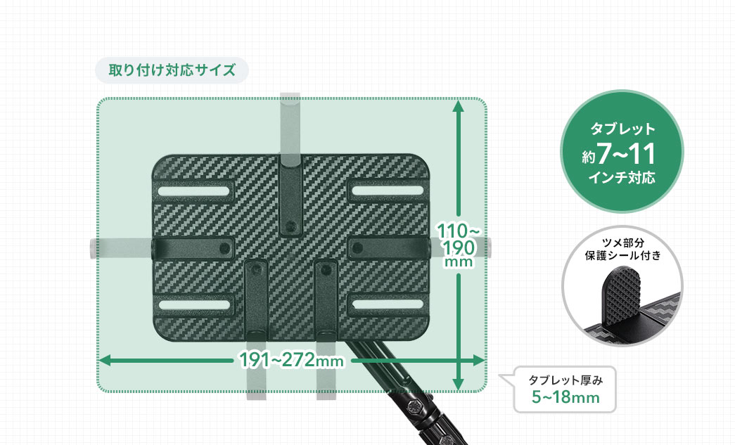 取り付け対応サイズ