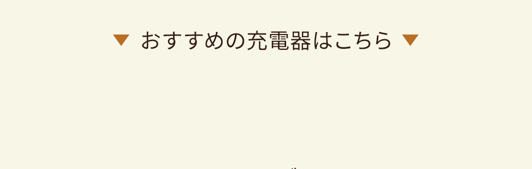 おすすめの充電器はこちら