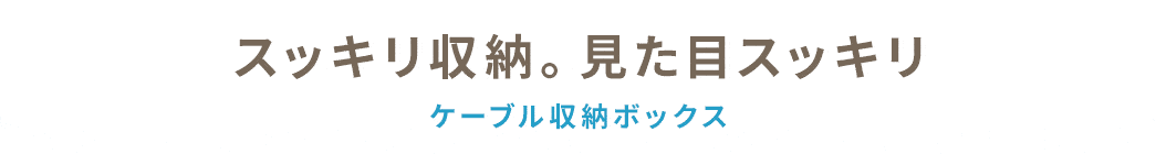 スッキリ収納 見た目スッキリ ケーブル収納ボックス