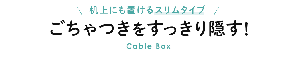 机上にも置けるスリムタイプ ごちゃつきをすっきり隠す Cable Box