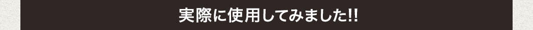 実際に使用してみました