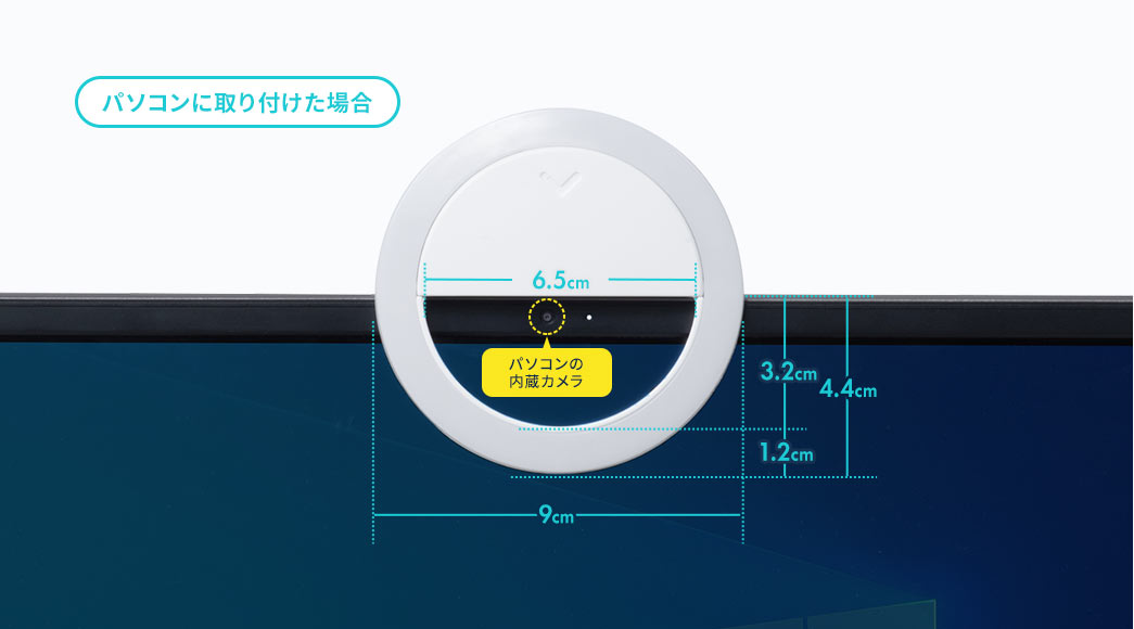 パソコンに取り付けた場合