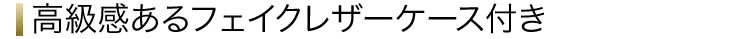 高級感あるフェイクレザーケース付き