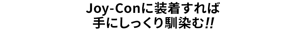 Joy-Conに装着すれば手にしっくり馴染む