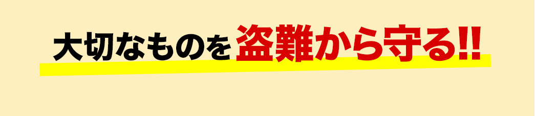 大切なものを盗難から守る