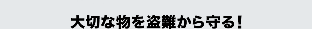 大切なものを盗難から守る