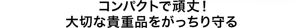 コンパクトで丈夫 大切な貴重品をがっちり守る