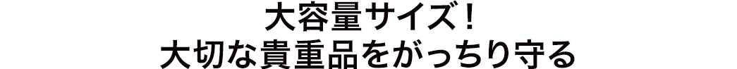 大容量サイズ 大切な貴重品をがっちり守る