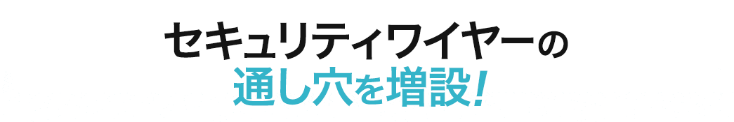 セキュリティワイヤーの通し穴を増設