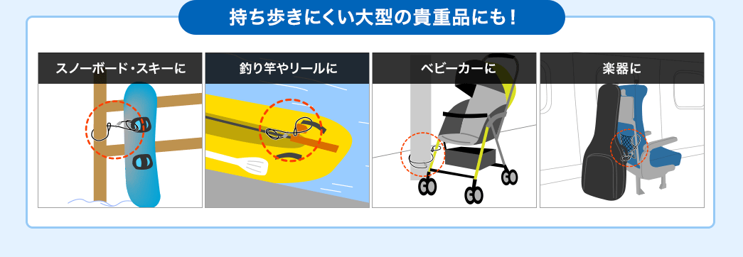 持ち歩きにくい大型の貴重品にも