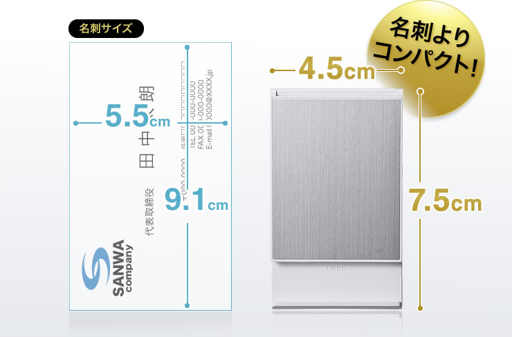 名刺よりコンパクト