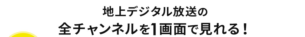 地上デジタル放送の全チャンネルを1画面で見れる