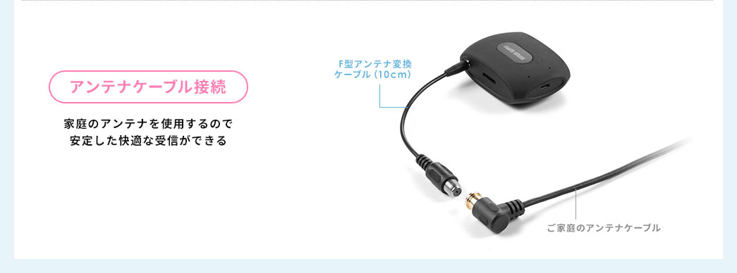 アンテナケーブル接続