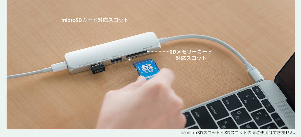 microSDカード対応スロット SDメモリーカード対応スロット
