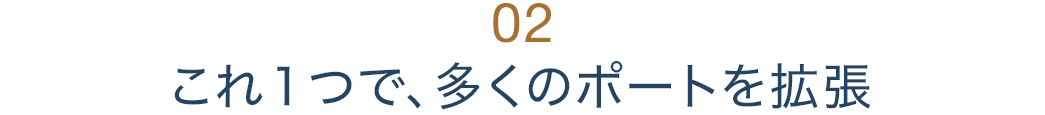 これ1つで、多くのポートを拡張