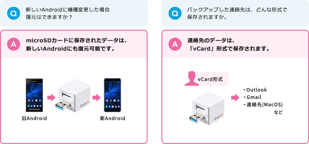 新しいAndroidに機種変更した場合復元はできますか