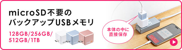 microSD不要のバックアップUSBメモリ
