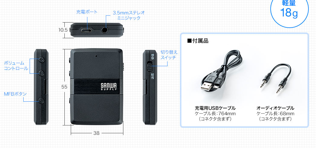 ボリュームコントロール MFBボタン