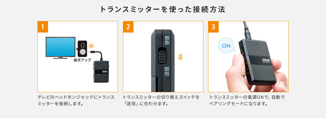 トランスミッターを使った接続方法