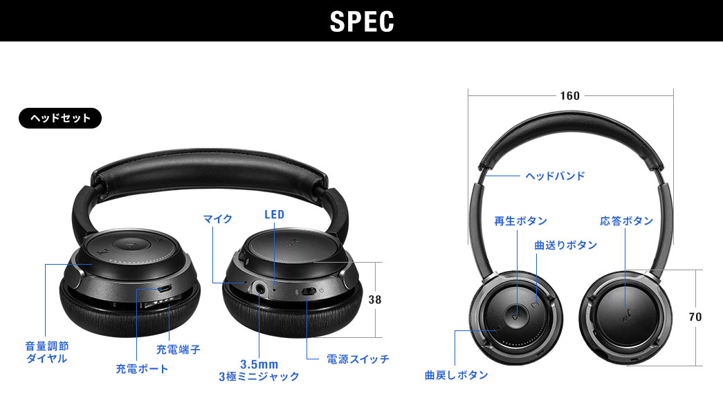 SPEC ヘッドセット