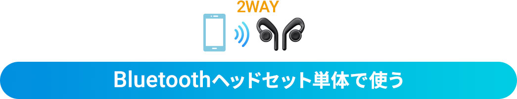 2WAY.Bluetoothヘッドセット単体で使う