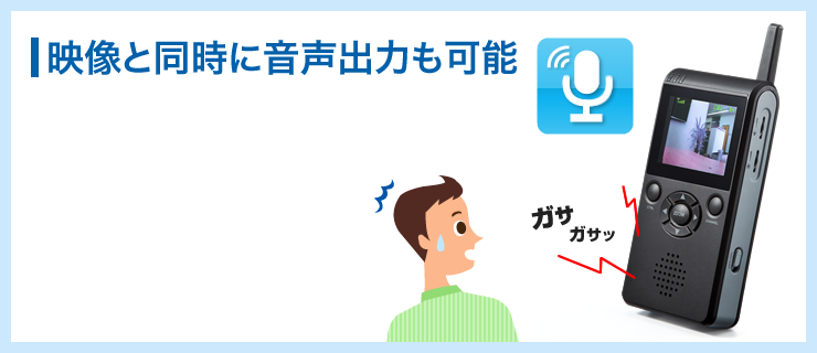 映像と同時に音声出力も可能