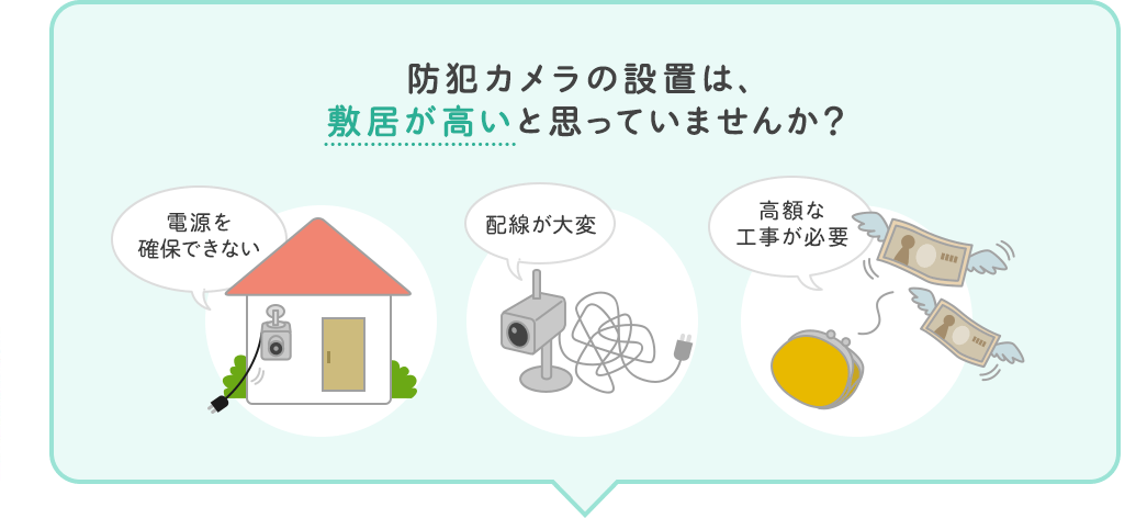 防犯カメラの設置は、敷居が高いと思っていませんか