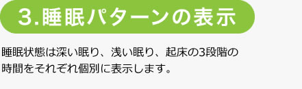 睡眠パターンの表示