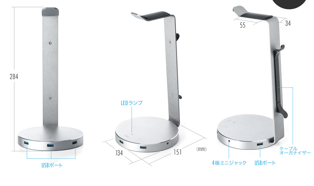 USBポート LEDランプ