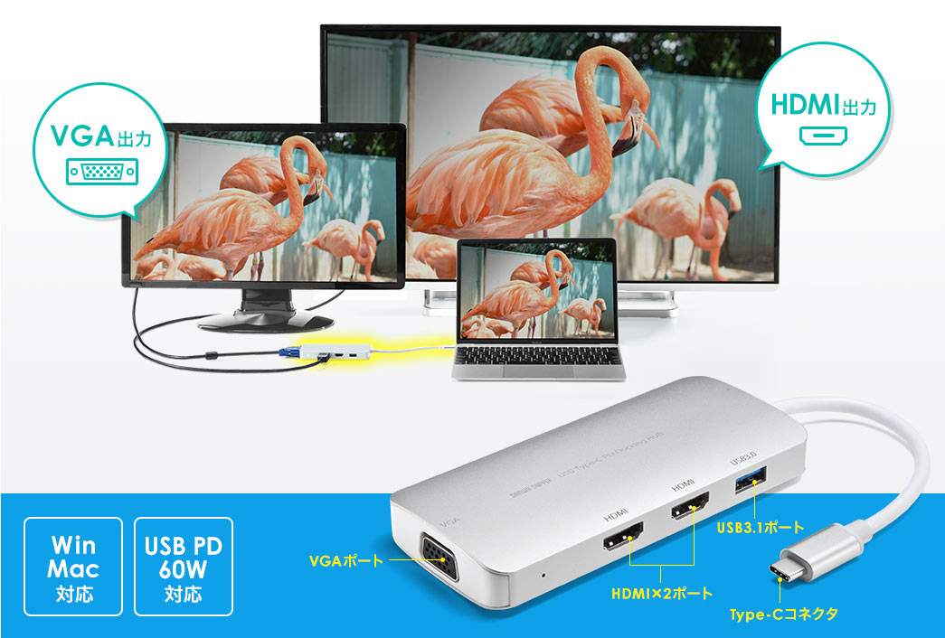 Win Mac 給電可能（USB PD対応）