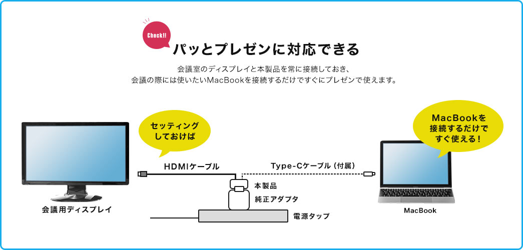 パッとプレゼンに対応できる