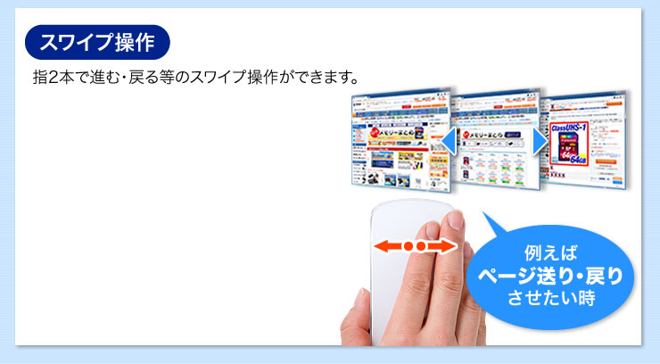 スワイプ操作