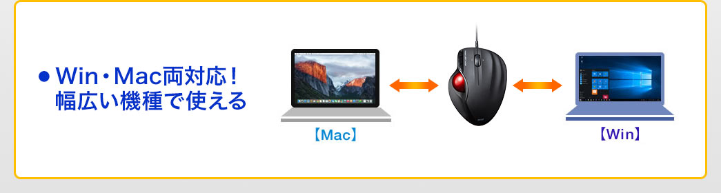 Win・Mac両対応 幅広い機種で使える